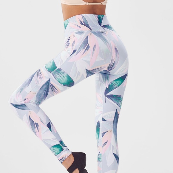 Fabletics High Waisted Printed Powerhold Leggings - Picture 1 of 6